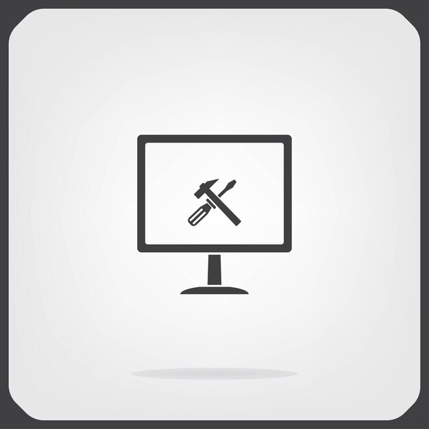 Símbolo de ajustes de aparatos Ilustración vectorial en fondo gris Eps 10