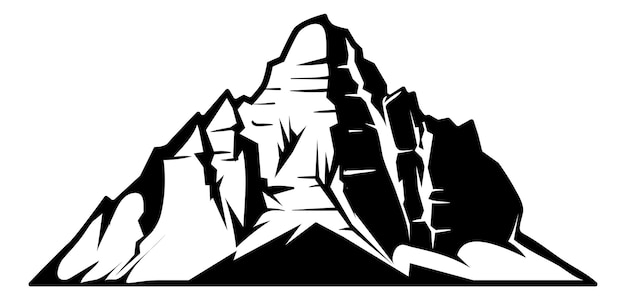 Símbolo de alta montaña. Logotipo del club alpino. Signo de montañismo