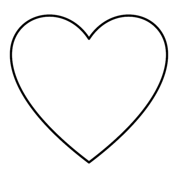 Símbolo de amor línea de corazón icono contorno vector ilustración del logotipo corazón aislado sobre un fondo blanco