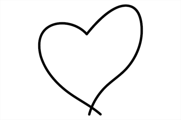 Símbolo de amor línea de corazón icono contorno vector ilustración del logotipo corazón aislado sobre un fondo blanco