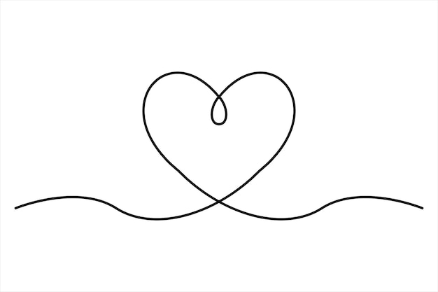 Símbolo de amor línea de corazón icono contorno vector ilustración del logotipo corazón aislado sobre un fondo blanco