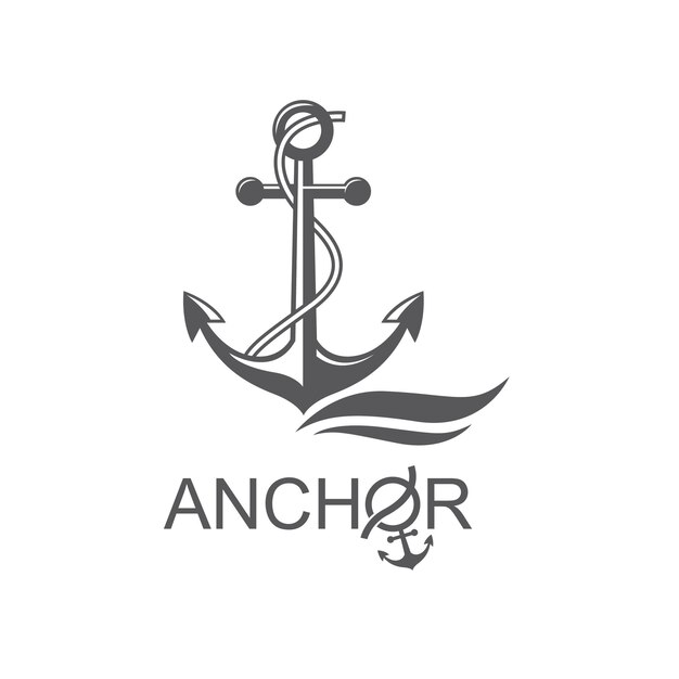 símbolo de ancla con cinta