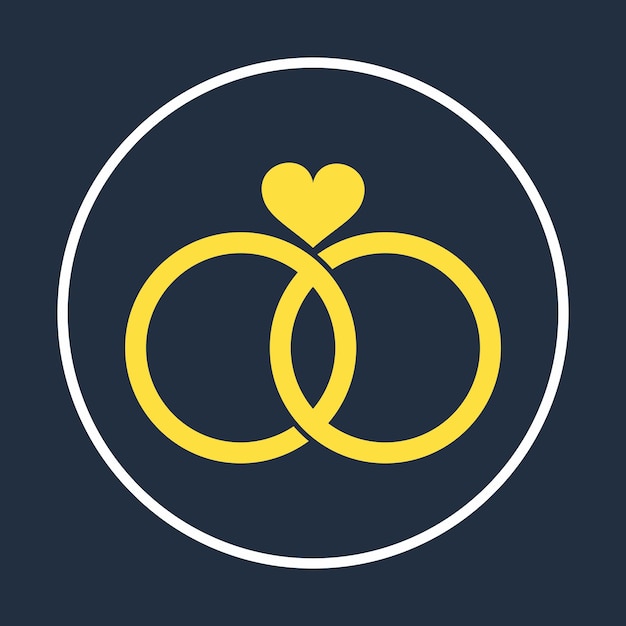 Símbolo del anillo de bodas hermoso fondo diseño de ilustración vectorial abstracto