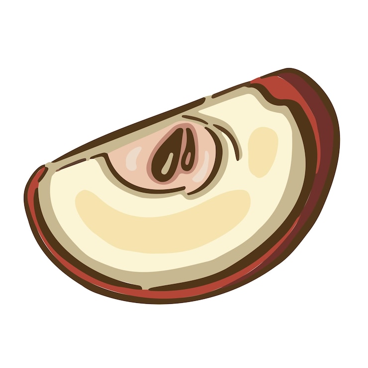 Vector símbolo año nuevo o navidad manzana roja