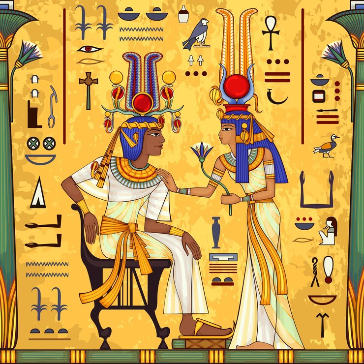 Vector símbolo antiguo egipcioicono de religiónegipto deiteisculturaelemento de diseño