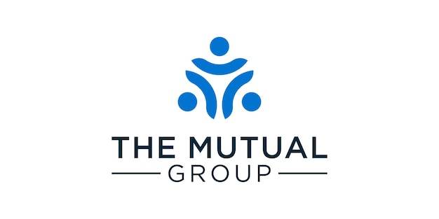 Símbolo de apoyo y esperanza de la genteLogotipo humano icono de ayuda mutuaGente unidaLogotipo abstracto