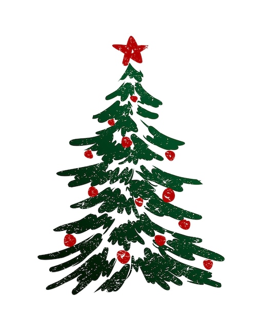 El símbolo del árbol decorado de Navidad