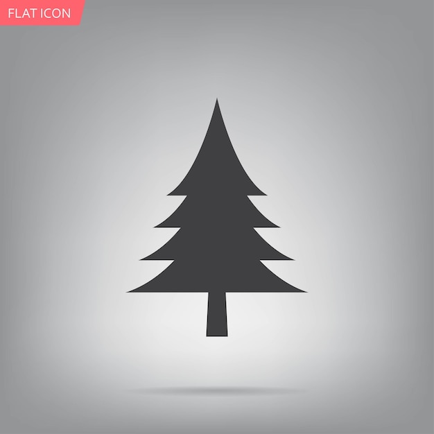 Símbolo del árbol de Navidad Ilustración vectorial sobre fondo gris Eps 10