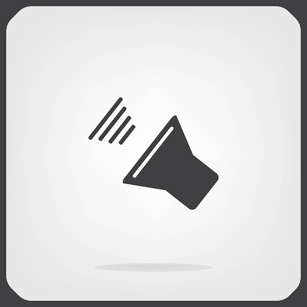 Símbolo de audio del nivel de sonido del altavoz Ilustración vectorial en fondo azul Eps 10