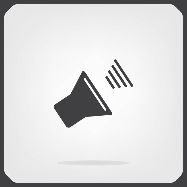 Símbolo de audio del nivel de sonido del altavoz Ilustración vectorial en fondo azul Eps 10