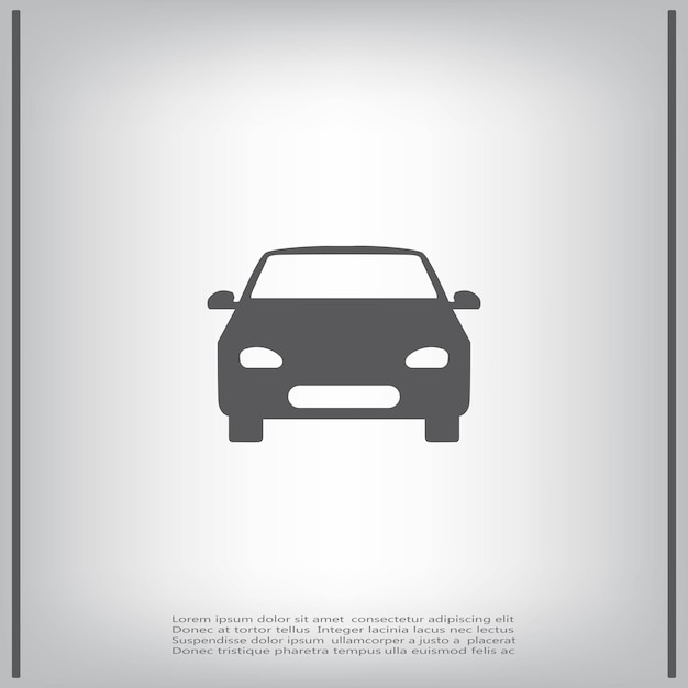 Símbolo automático Ilustración vectorial sobre fondo gris Eps 10