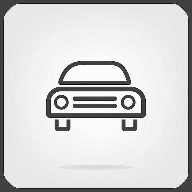 Símbolo del automóvil Ilustración vectorial en fondo gris Eps 10