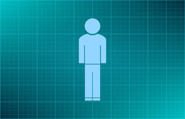 Símbolo de avatar de hombre de negocios Ilustración vectorial en fondo azul Eps 10