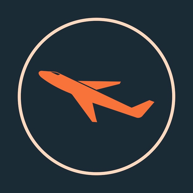 Símbolo de avión abstracto hermoso diseño de ilustración vectorial de fondo azul oscuro