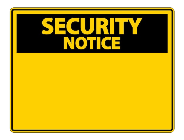 Símbolo de aviso de seguridad etiqueta de señal en fondo blanco ilustración vectorial