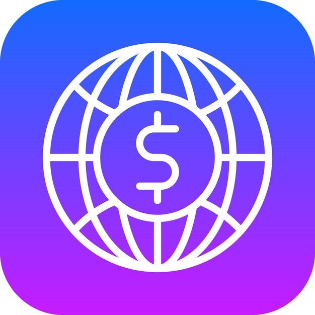 un símbolo azul y blanco con un signo de dólar en él