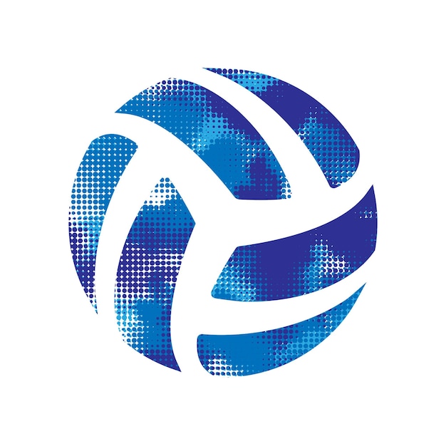 Vector símbolo azul de voleibol