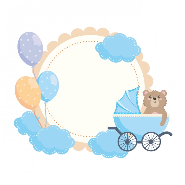 Vector símbolo de baby shower aislado