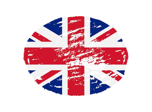 Símbolo de la bandera de Gran Bretaña Grunge