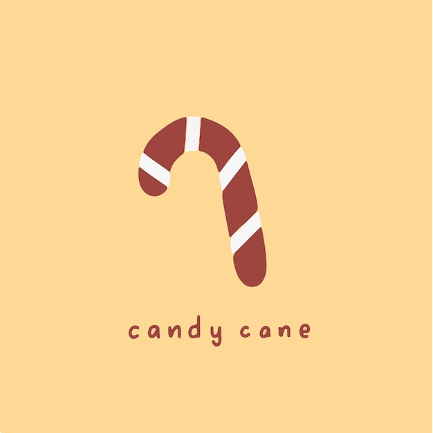 Símbolo del bastón de caramelo en las redes sociales después de la ilustración de vector de Navidad