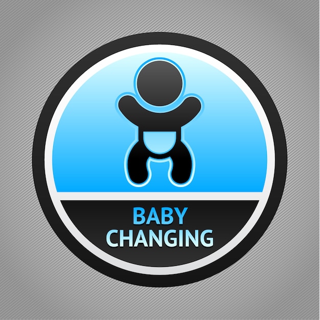 Vector símbolo bebé cambiando