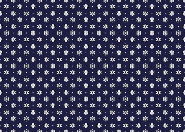 Símbolo blanco floral en fondo azul oscuro tela étnica diseño de patrón sin costuras para tela, etc.