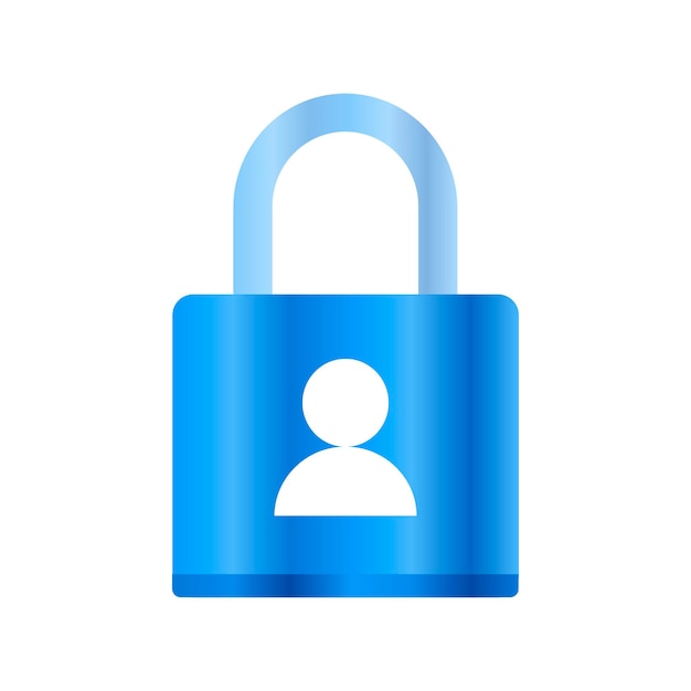 símbolo de bloqueo seguridad y protección protección Ilustración vectorial