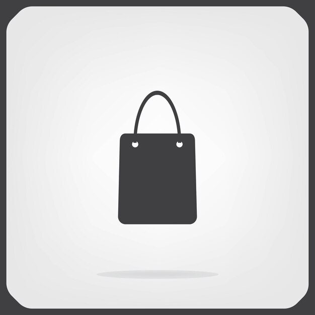 Símbolo de la bolsa de la tienda Ilustración vectorial en fondo gris Eps 10