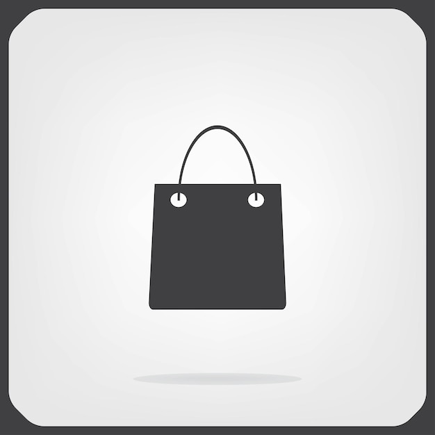 Símbolo de la bolsa de la tienda Ilustración vectorial en fondo gris Eps 10