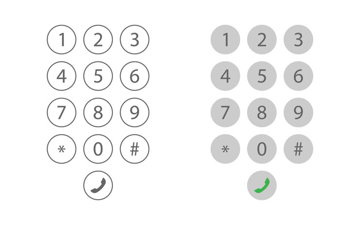 Vector símbolo del botón del usuario del teclado del teléfono en estilo plano ilustración vectorial