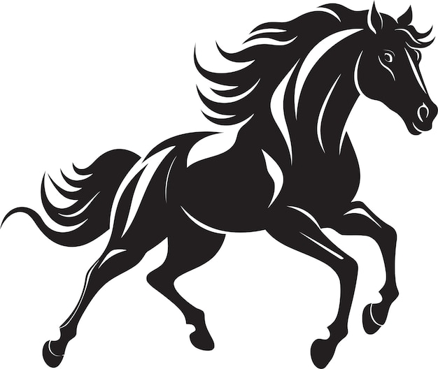 Vector símbolo del caballo vector del caballo logotipo gráfico del caballo sereno del semental emblema icónico