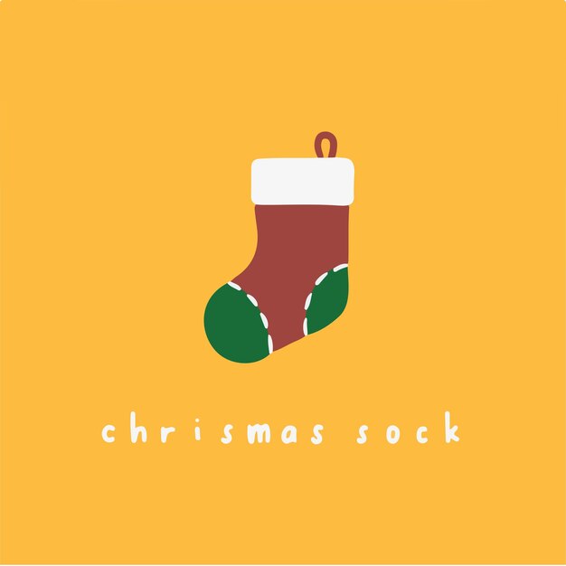 Símbolo Calcetines Navidad Para Redes Sociales Publicar Navidad Ilustración Vector