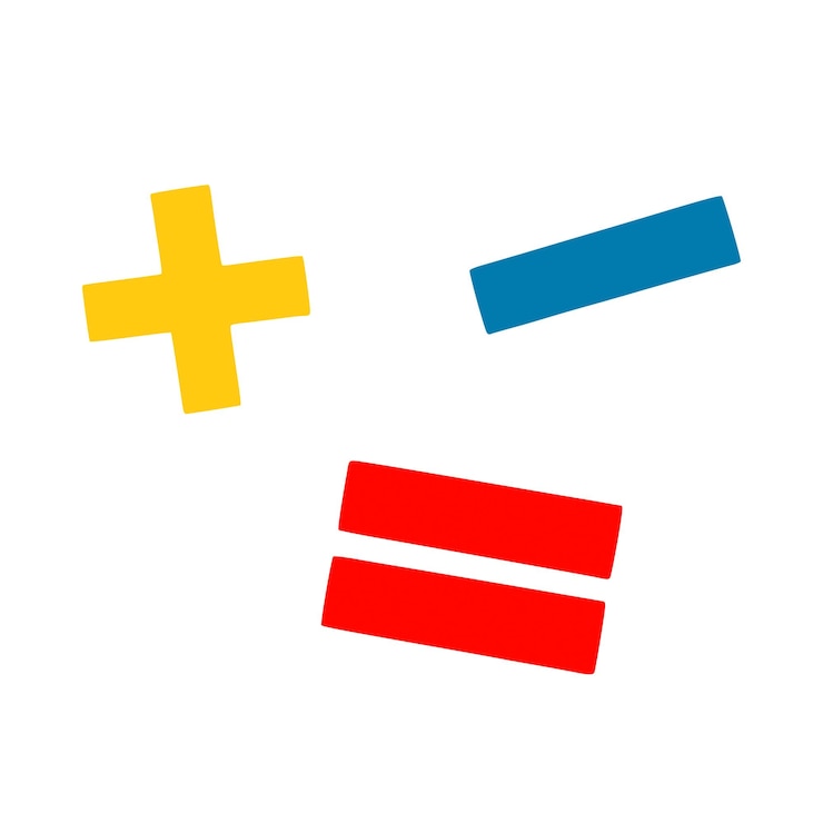 Símbolo de calculadora vectorial - signo de ilustración matemática aislado, icono de calculadora