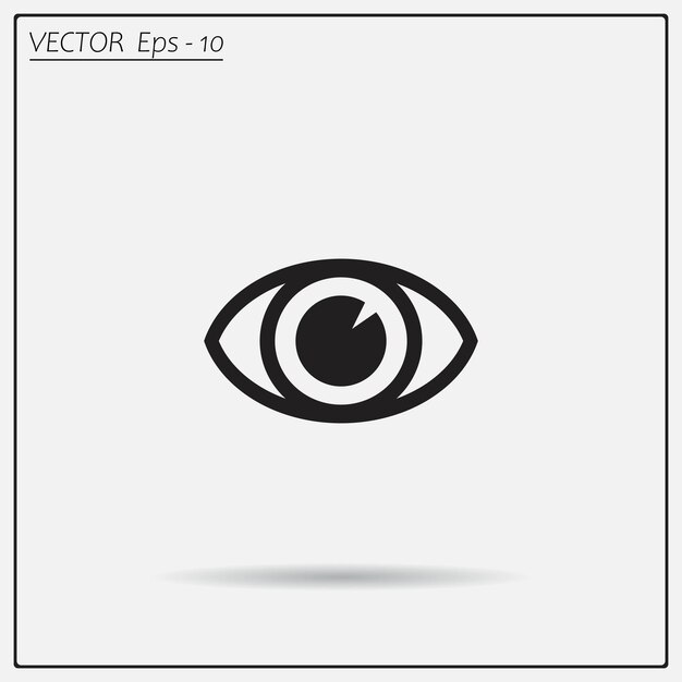 Símbolo de la cámara de vigilancia del agujero ocular Ilustración vectorial en un fondo claro Eps 10