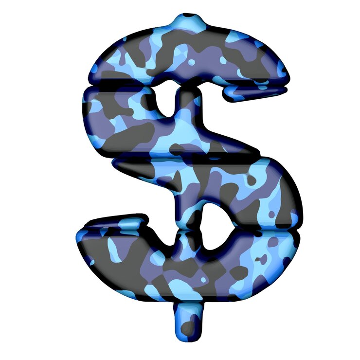 Vector símbolo en camuflaje azul