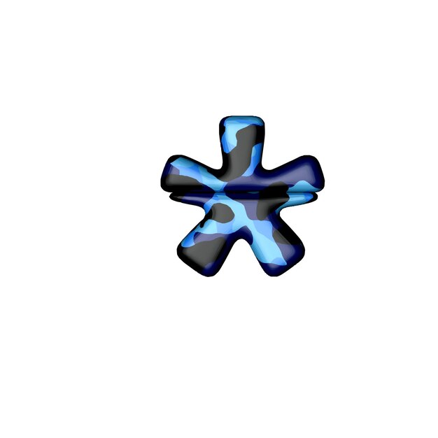 Símbolo en camuflaje azul