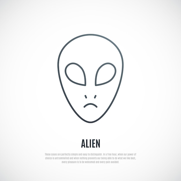 Símbolo de cara o cabeza alienígena
