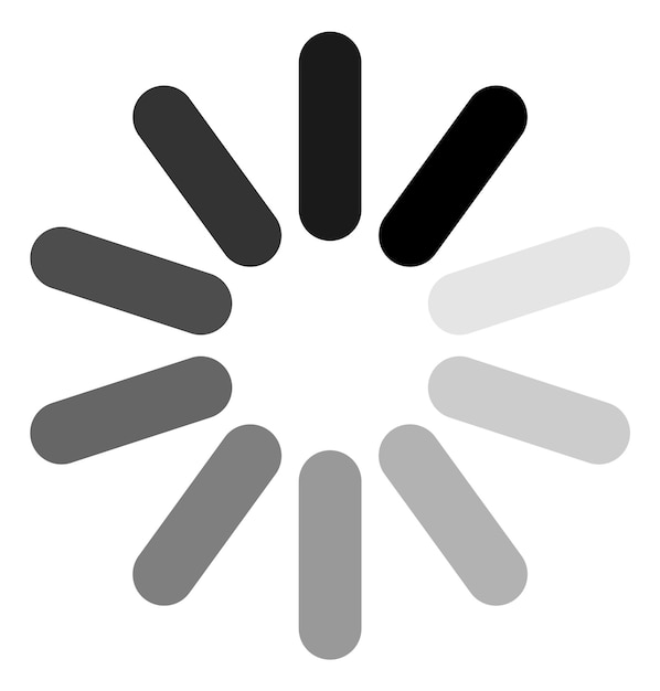 Símbolo de carga de video Icono de almacenamiento en búfer Signo de progreso