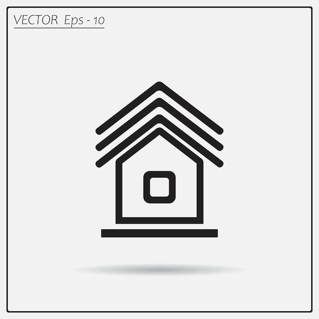 Símbolo de la casa Ilustración vectorial en un fondo claro Eps 10
