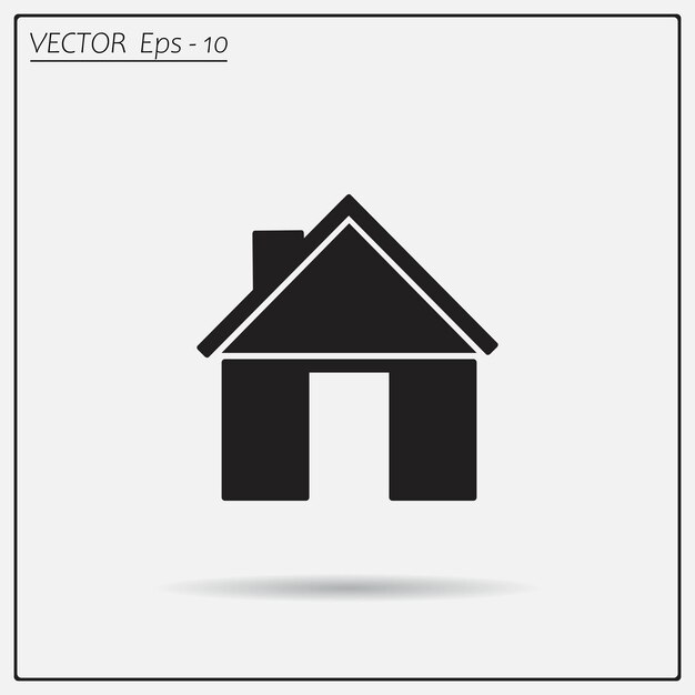Símbolo de la casa Ilustración vectorial en un fondo claro Eps 10