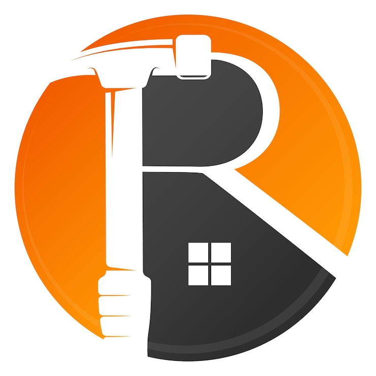 Vector símbolo de la casa de reparación y servicio