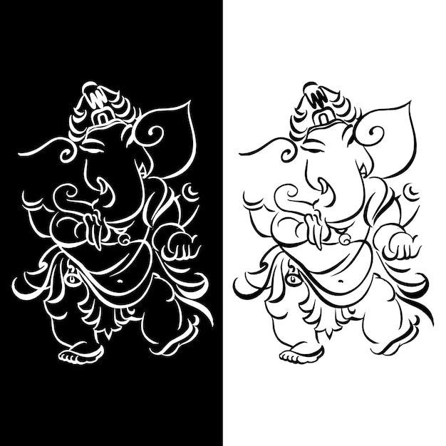 Vector el símbolo del clipart del señor ganesha