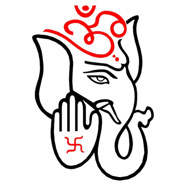 Vector el símbolo del clipart del señor ganesha