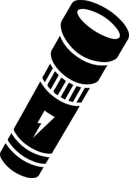 símbolo de clippart de la silueta del icono del vector de la linterna mínima silueta de color negro 5