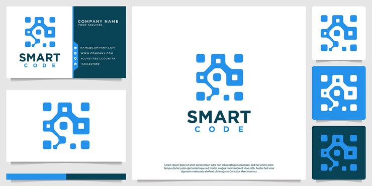Vector símbolo de código de barras abstracto moderno logotipo