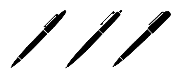 Símbolo de la colección de bolígrafos Logotipo del bolígrafo Icon de la bolígrafo Ilustración vectorial