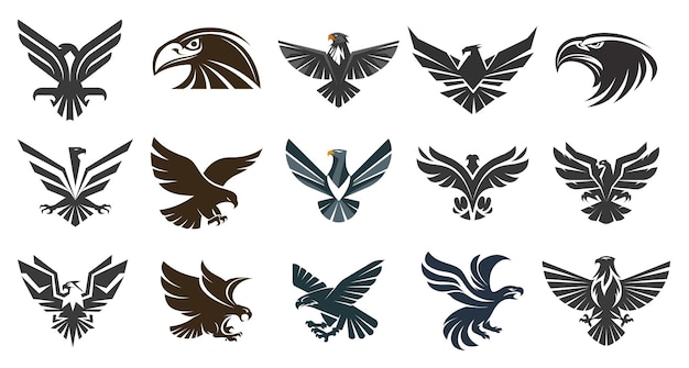 Símbolo de la colección de logotipos de águila diseños modernos para negocios