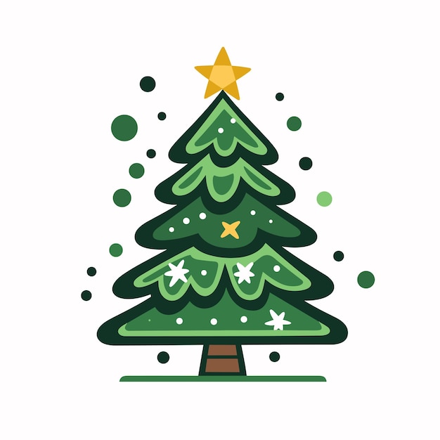 Símbolo colorido del árbol de Navidad con un fondo blanco