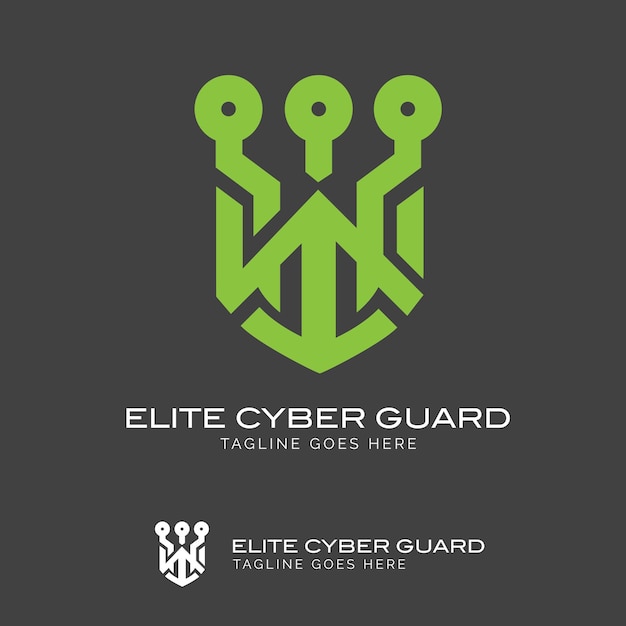 Símbolo de concepto de logotipo de Elite Cyber Guard