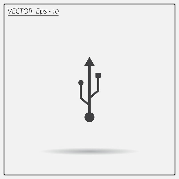 Símbolo de conexión flash Ilustración vectorial sobre un fondo claro Eps 10